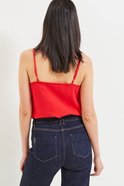 Débardeur brodé femme