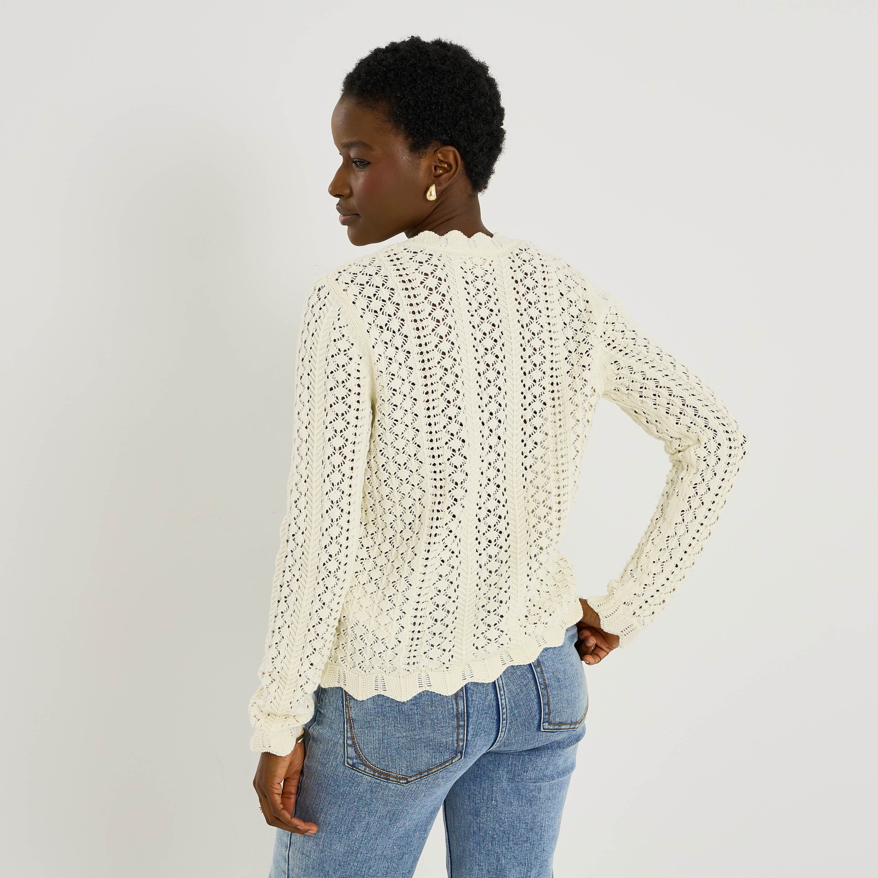 Gilet col V femme