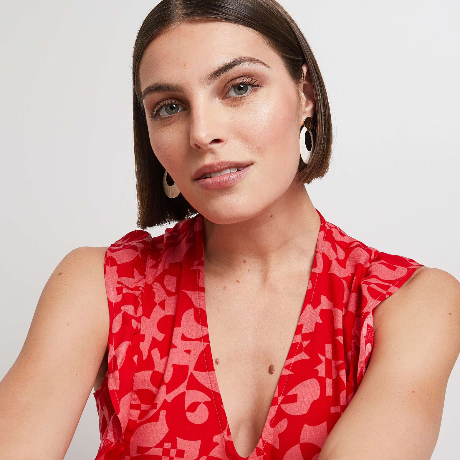 Robe longue imprimée femme