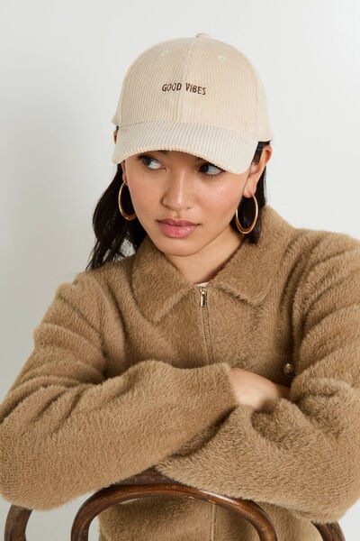 Casquette en velours femme
