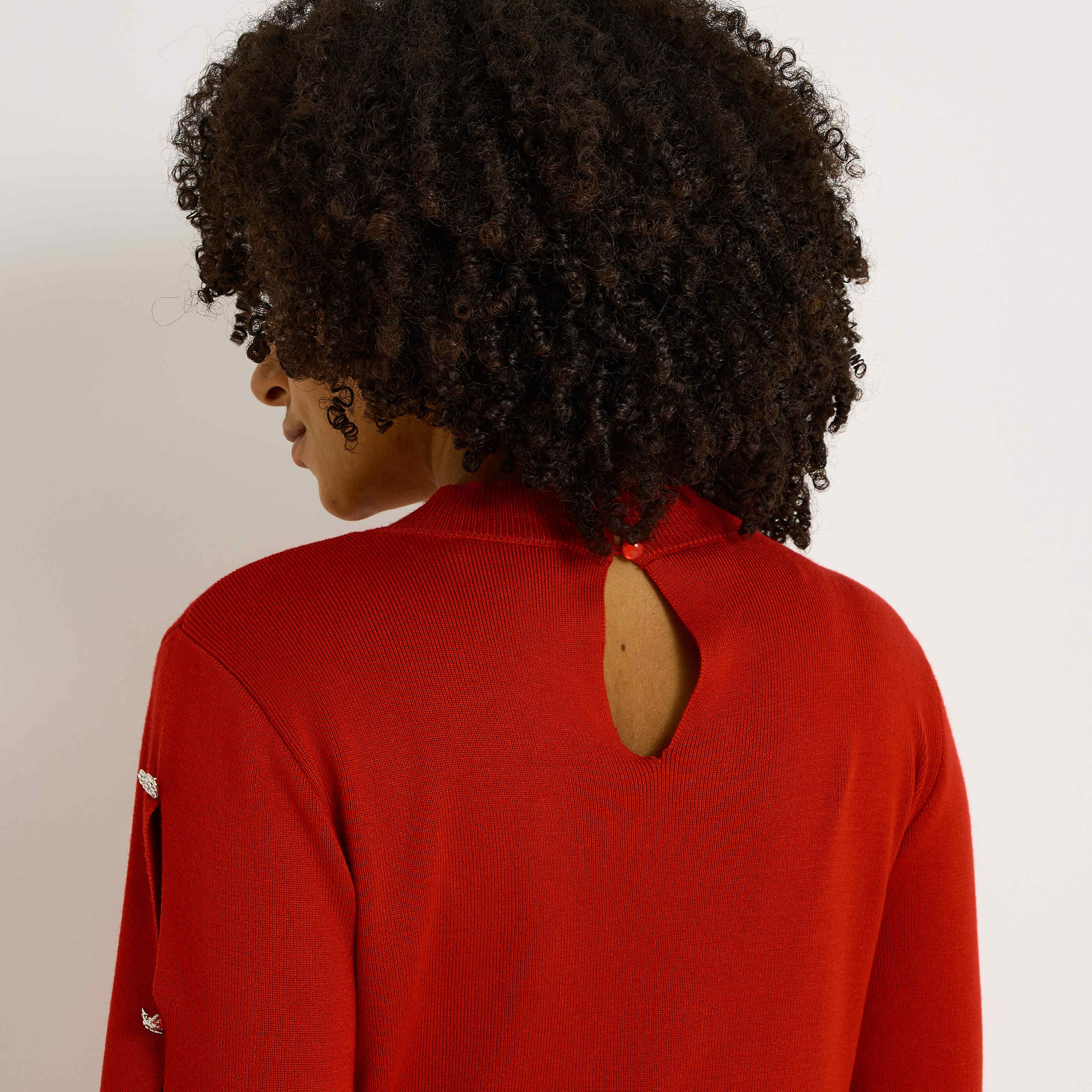 Robe pull &agrave; col montant femme