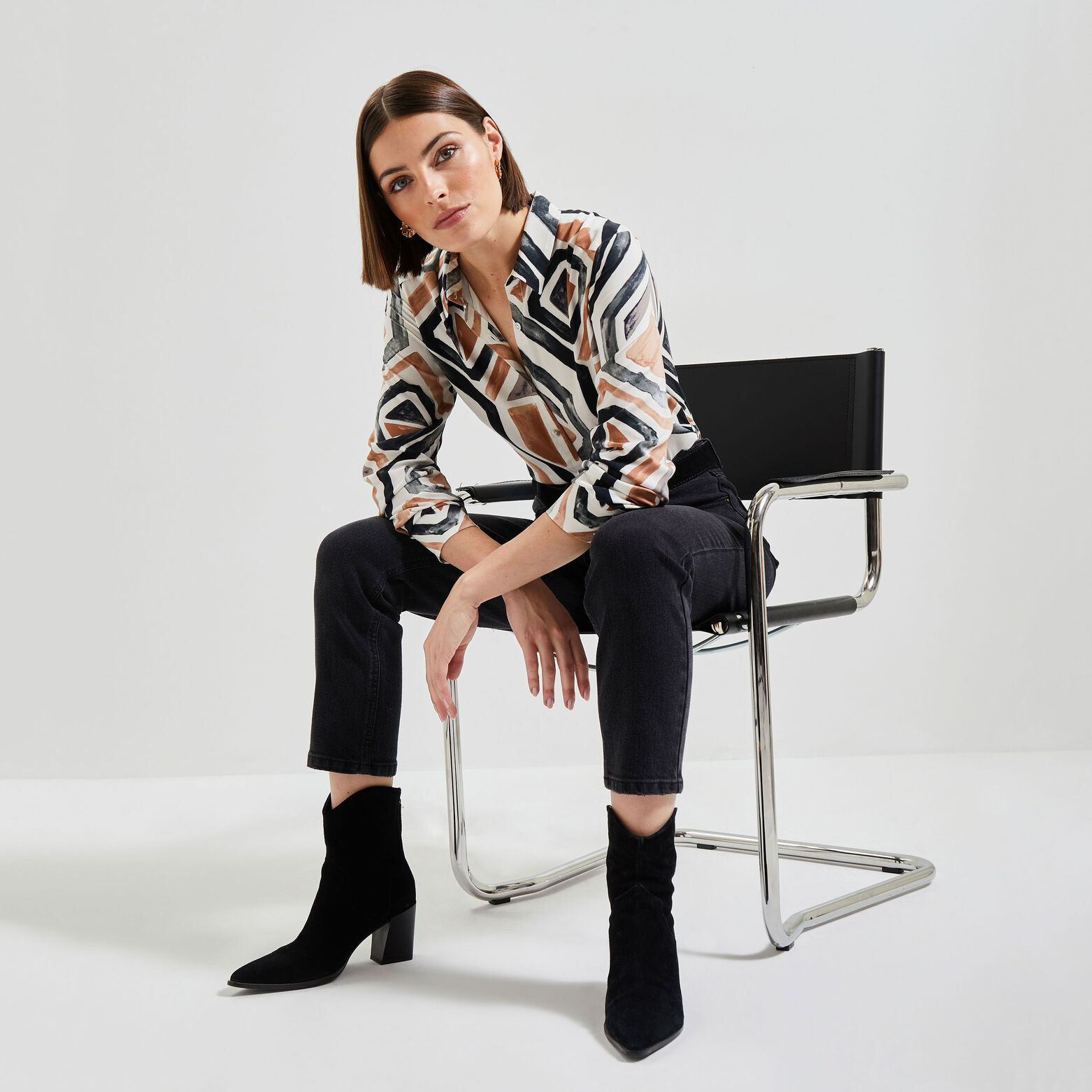 Chemise imprimée femme