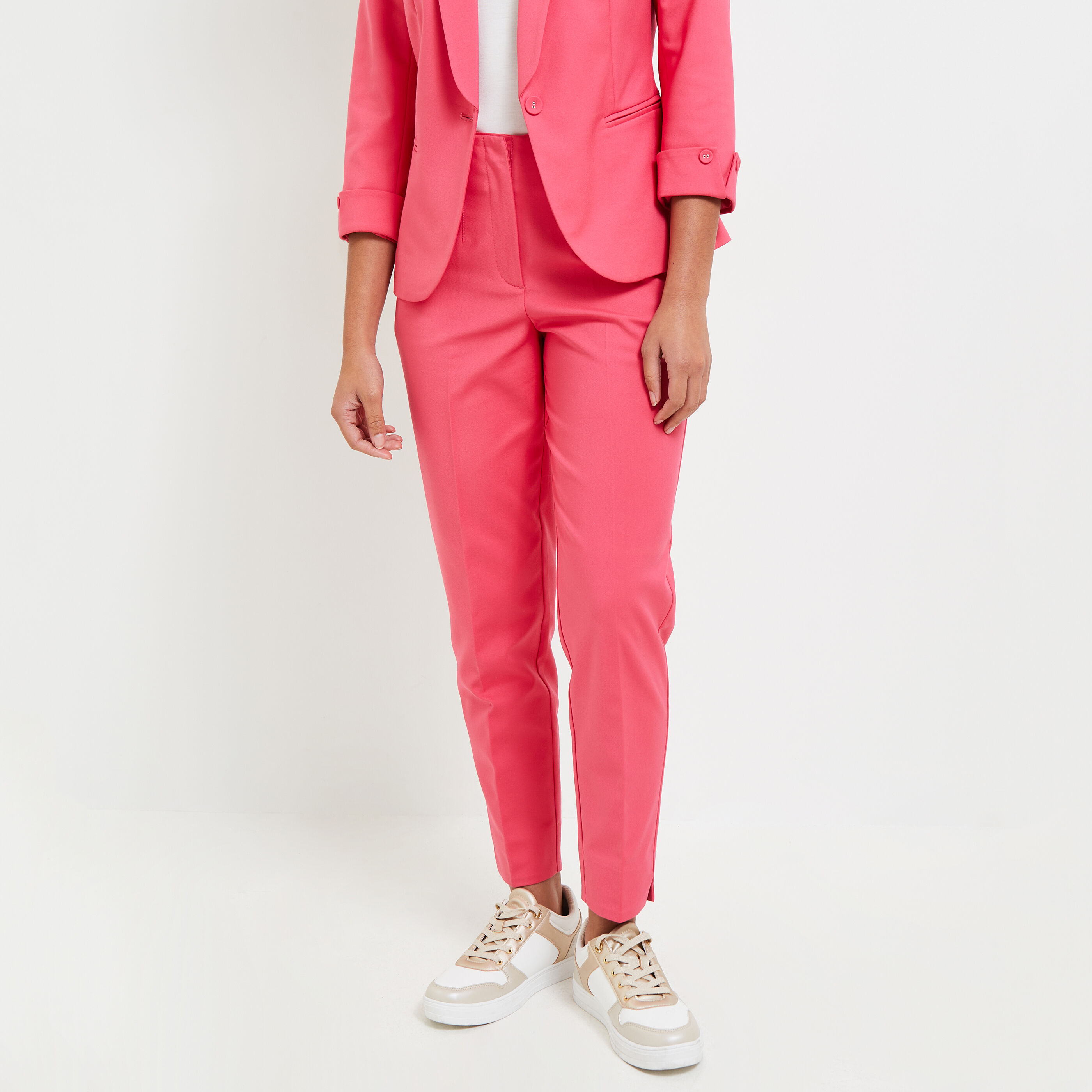 Pantalon cigarette deals rouge femme