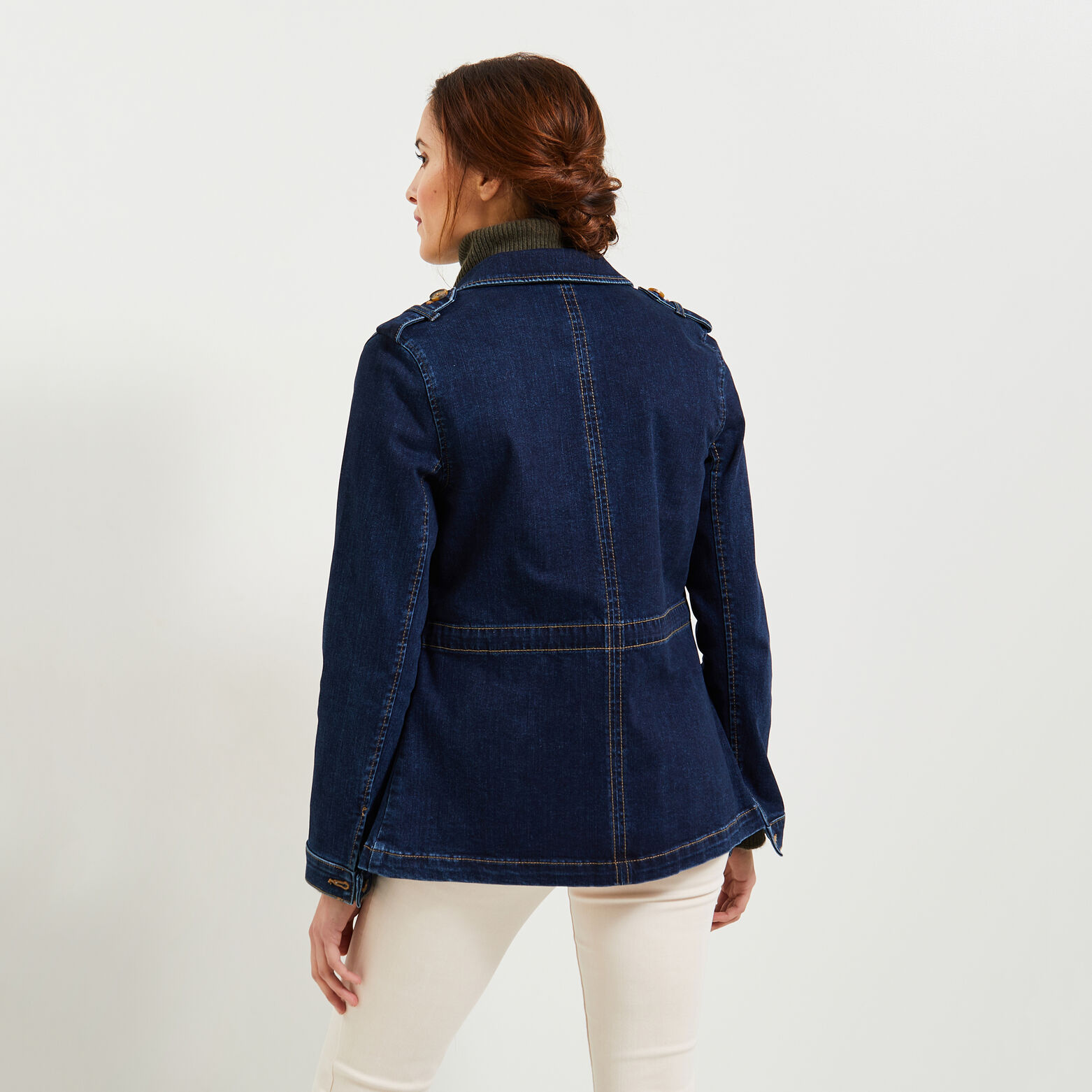 Veste saharienne denim femme