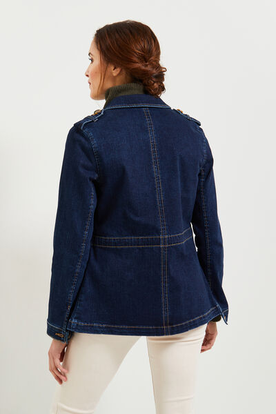 Veste saharienne denim femme