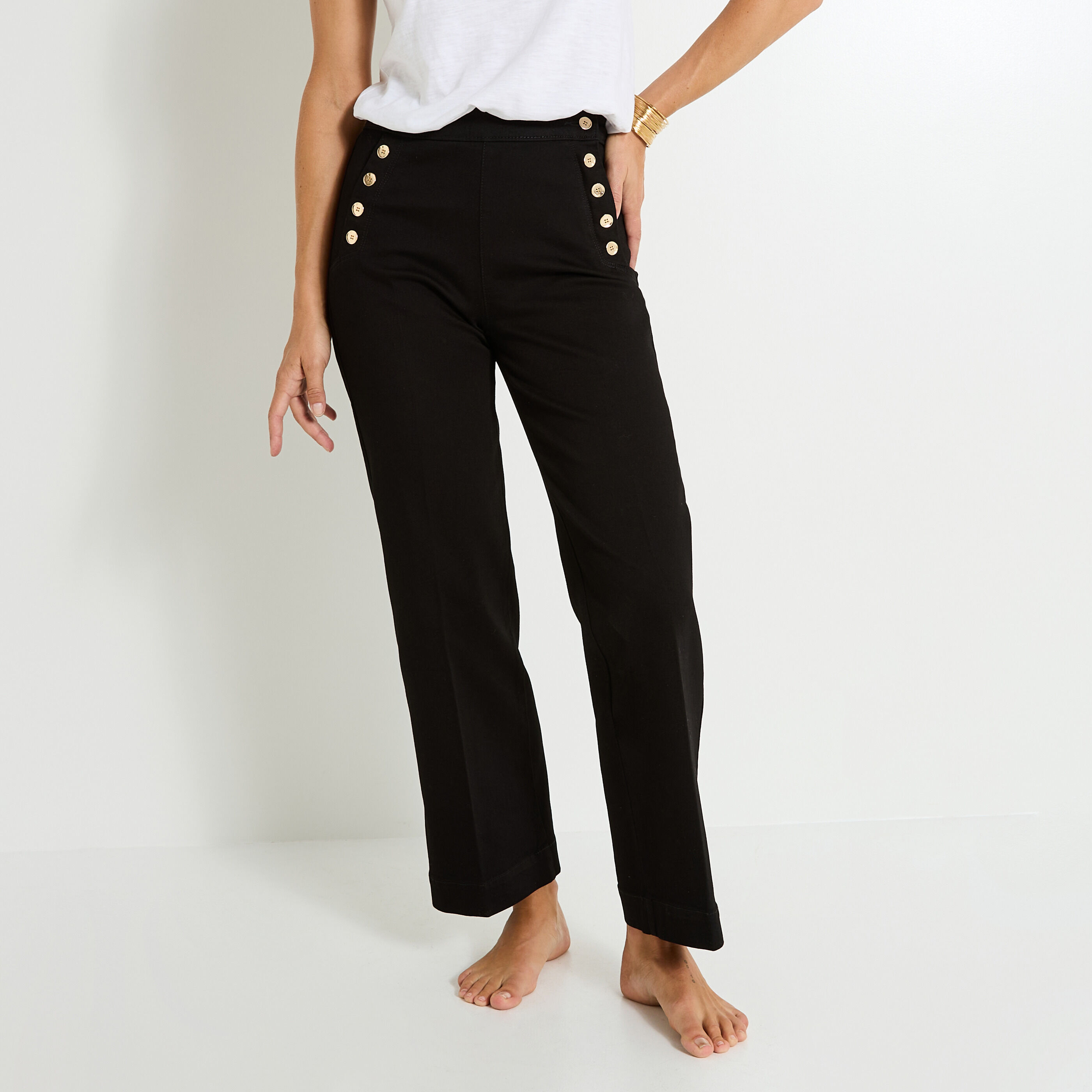 Jean flare POMPON F02 femme