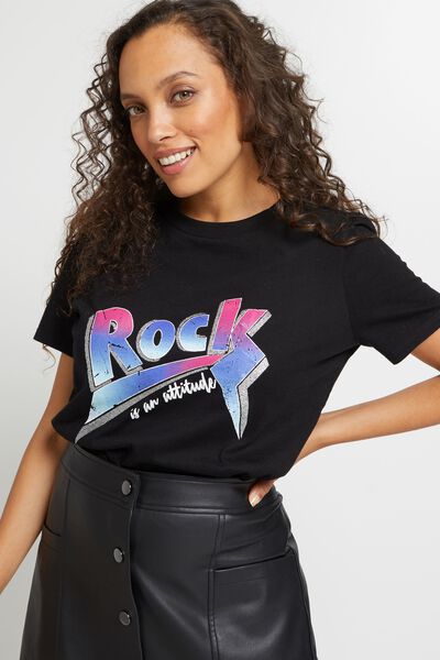 T-shirt manches courtes imprimé femme
