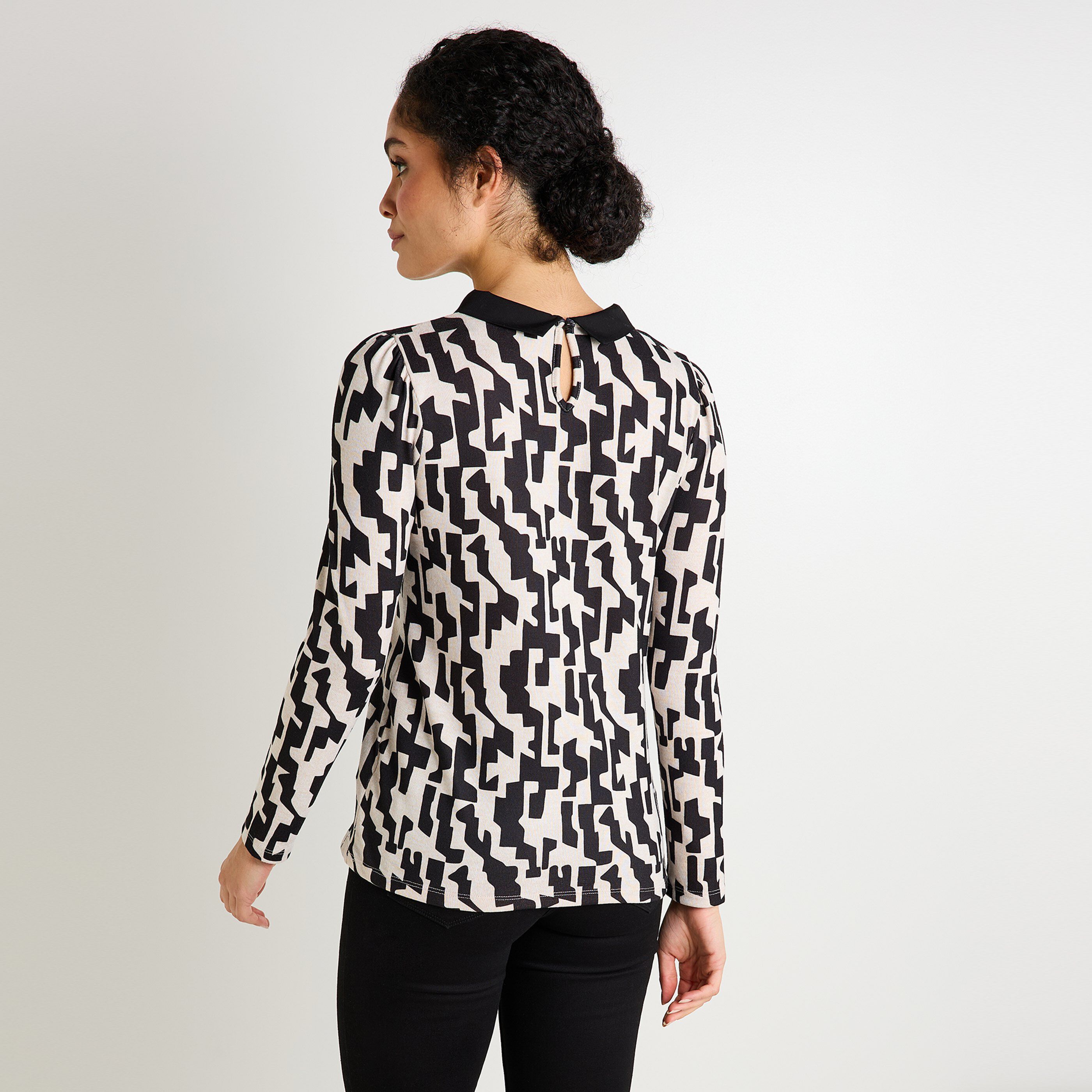 T-shirt col chemise femme