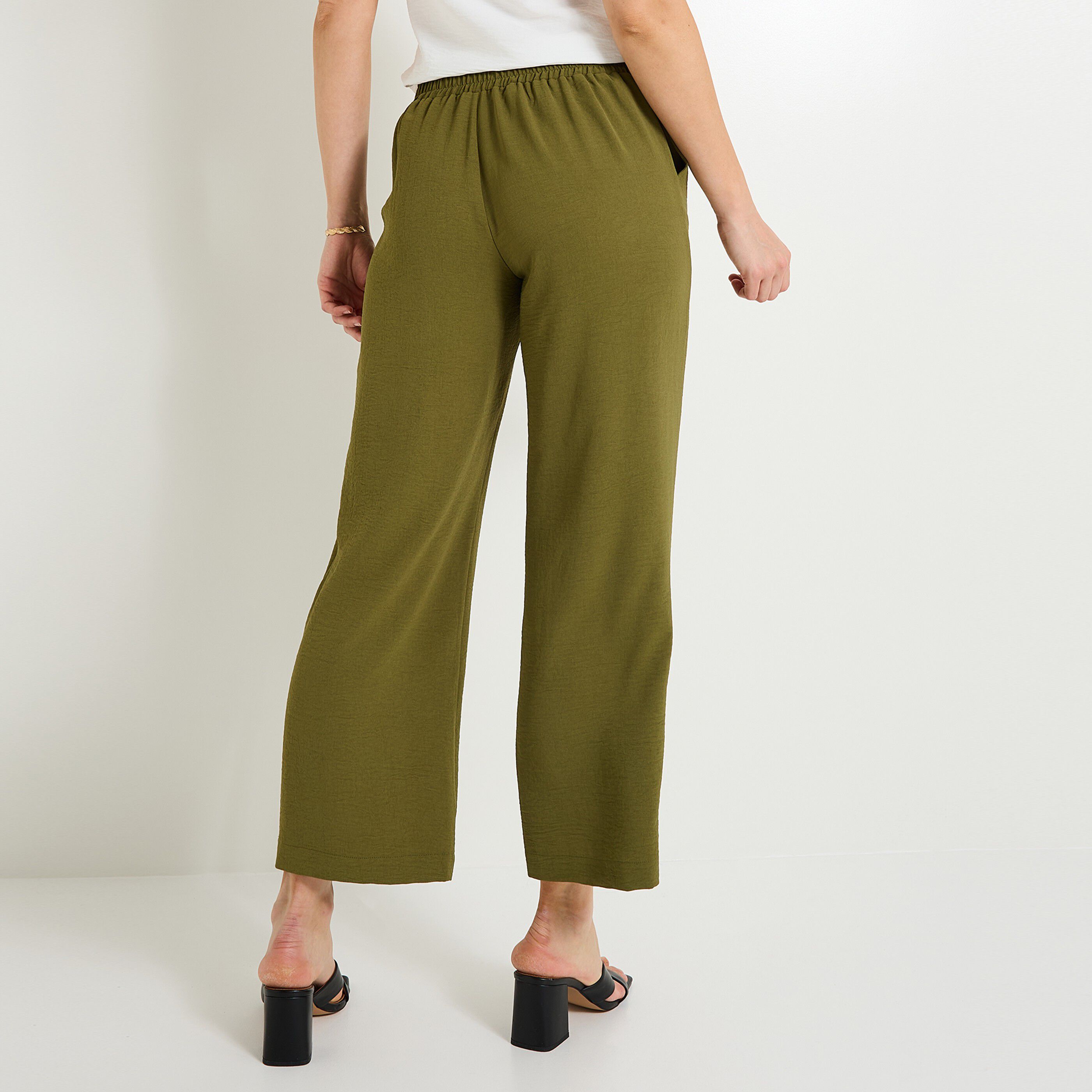 Pantalon large fluide femme