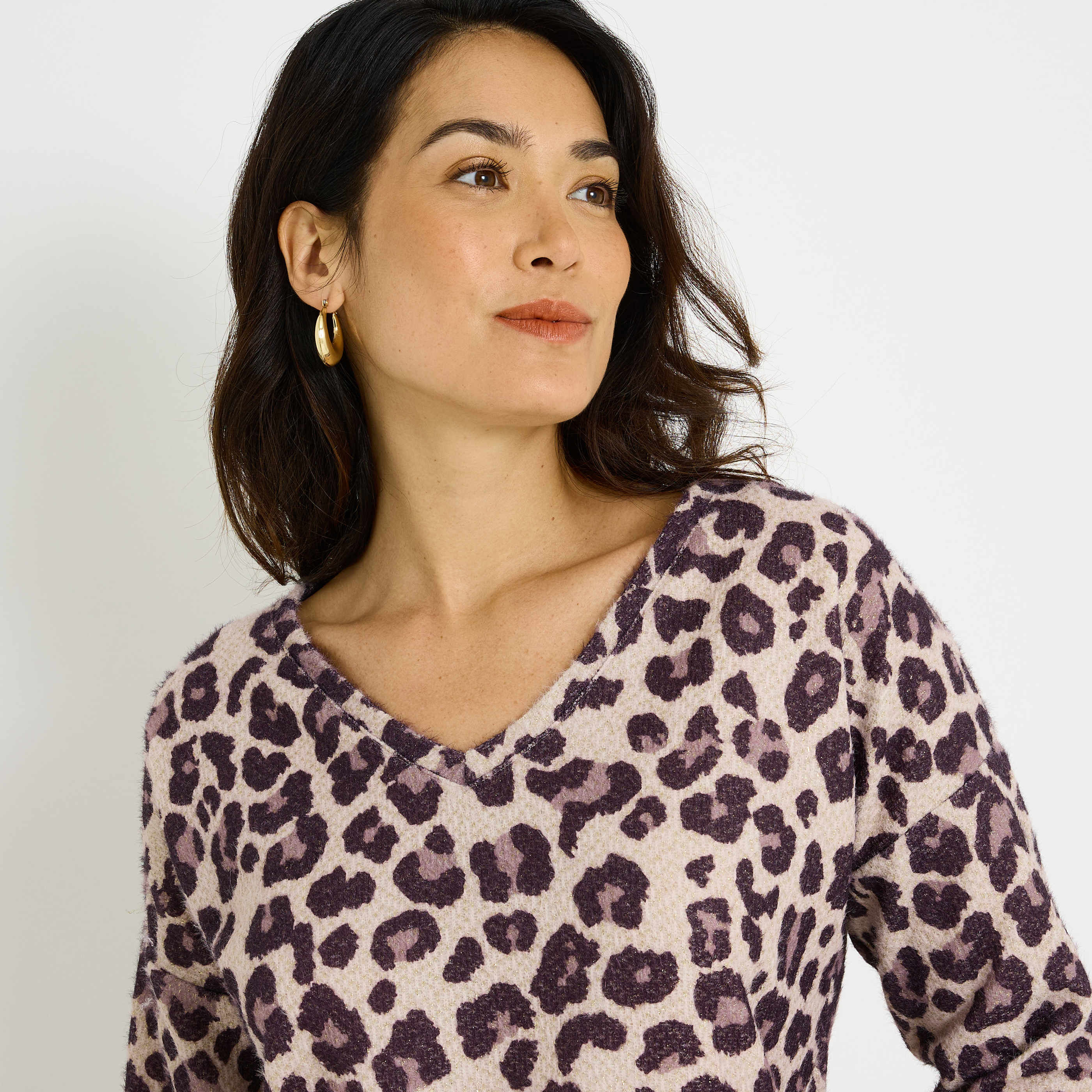 T-shirt imprim&eacute; l&eacute;opard femme