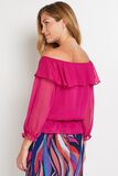 Blouse avec col bardot femme