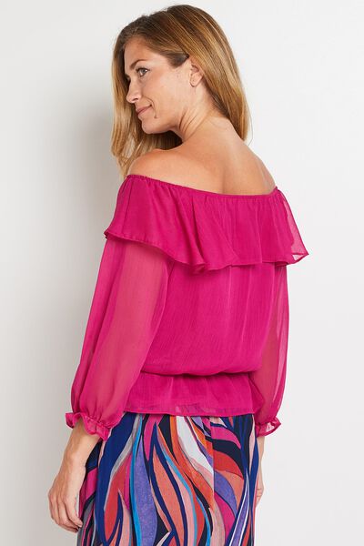 Blouse avec col bardot femme