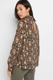 Blouse imprimée col montant femme