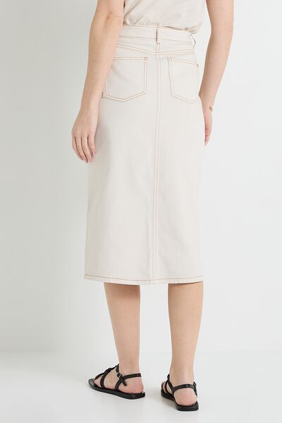 Jupe longue en denim femme
