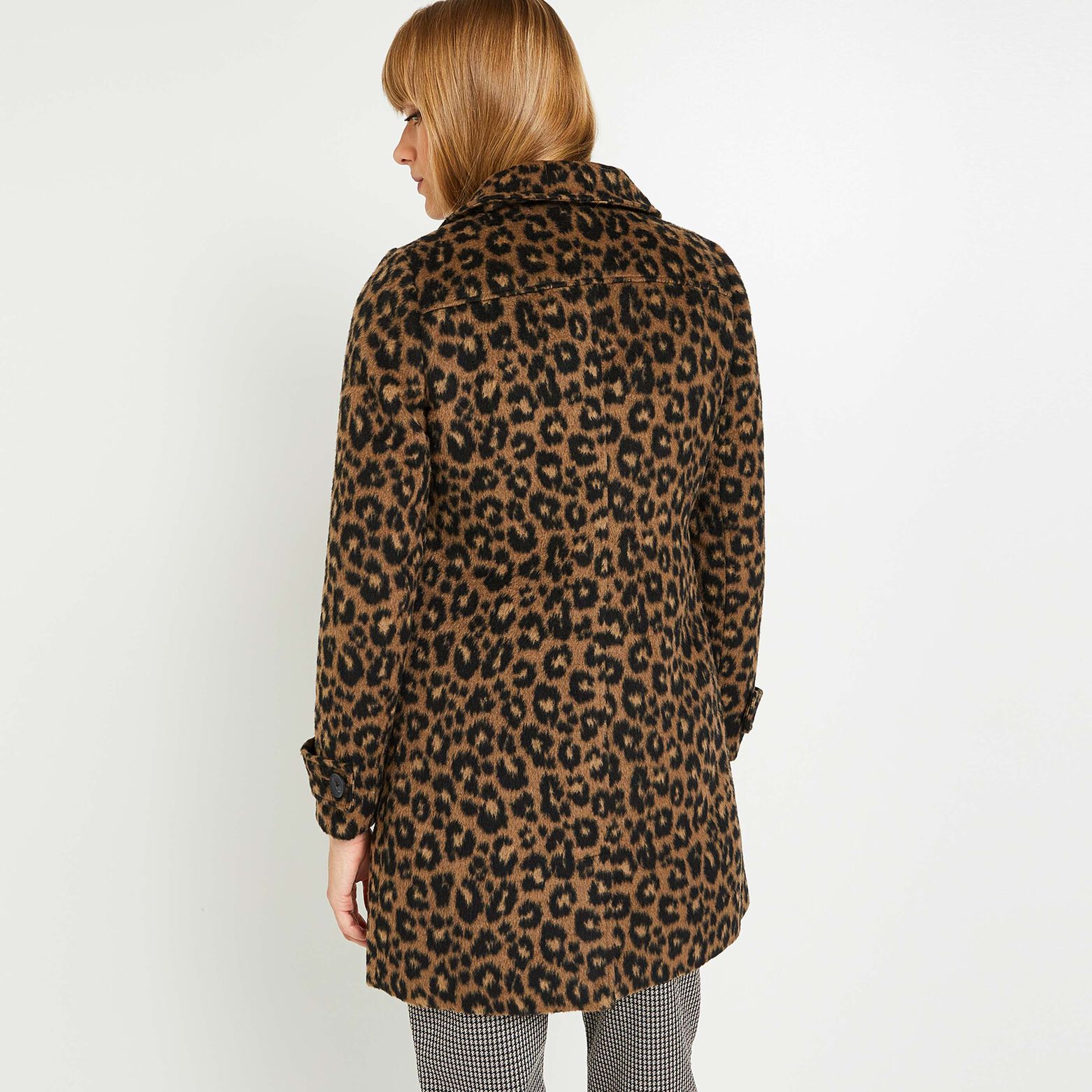 Manteau imprimé léopard femme