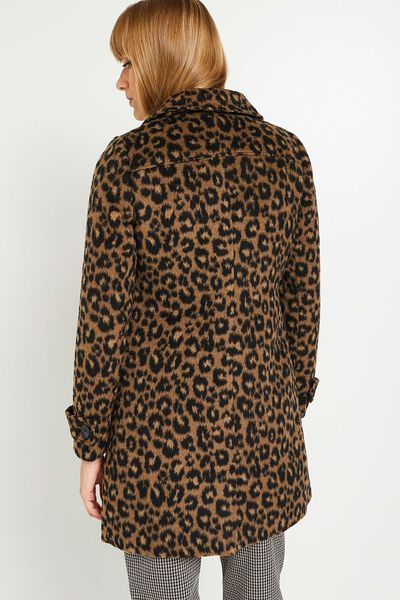 Manteau imprimé léopard femme