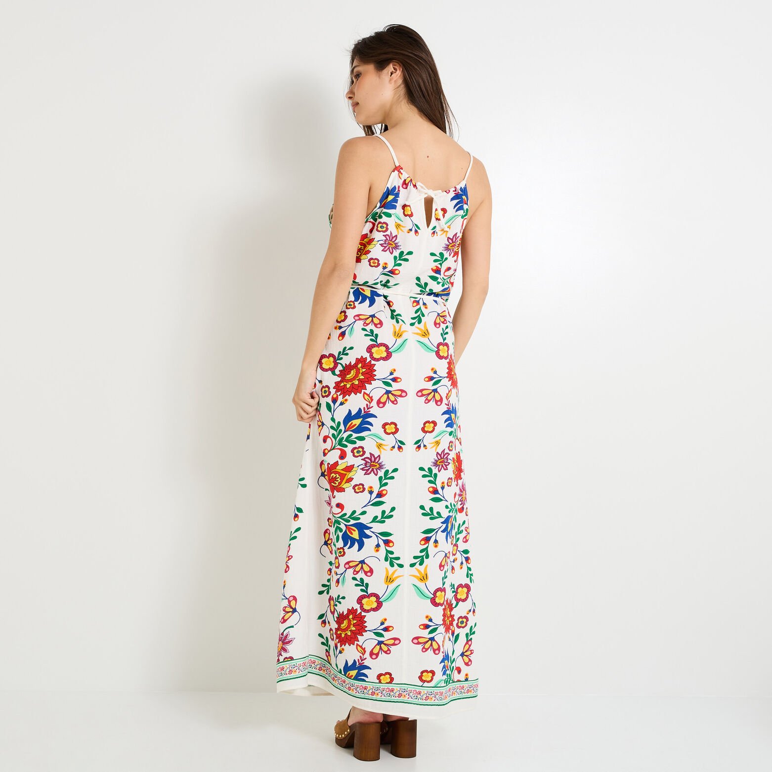 Robe longue à bretelles femme