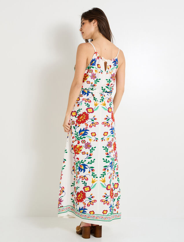Robe longue à bretelles femme