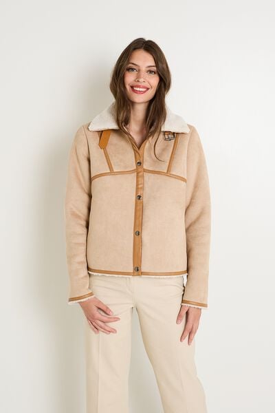 Manteau col montant femme