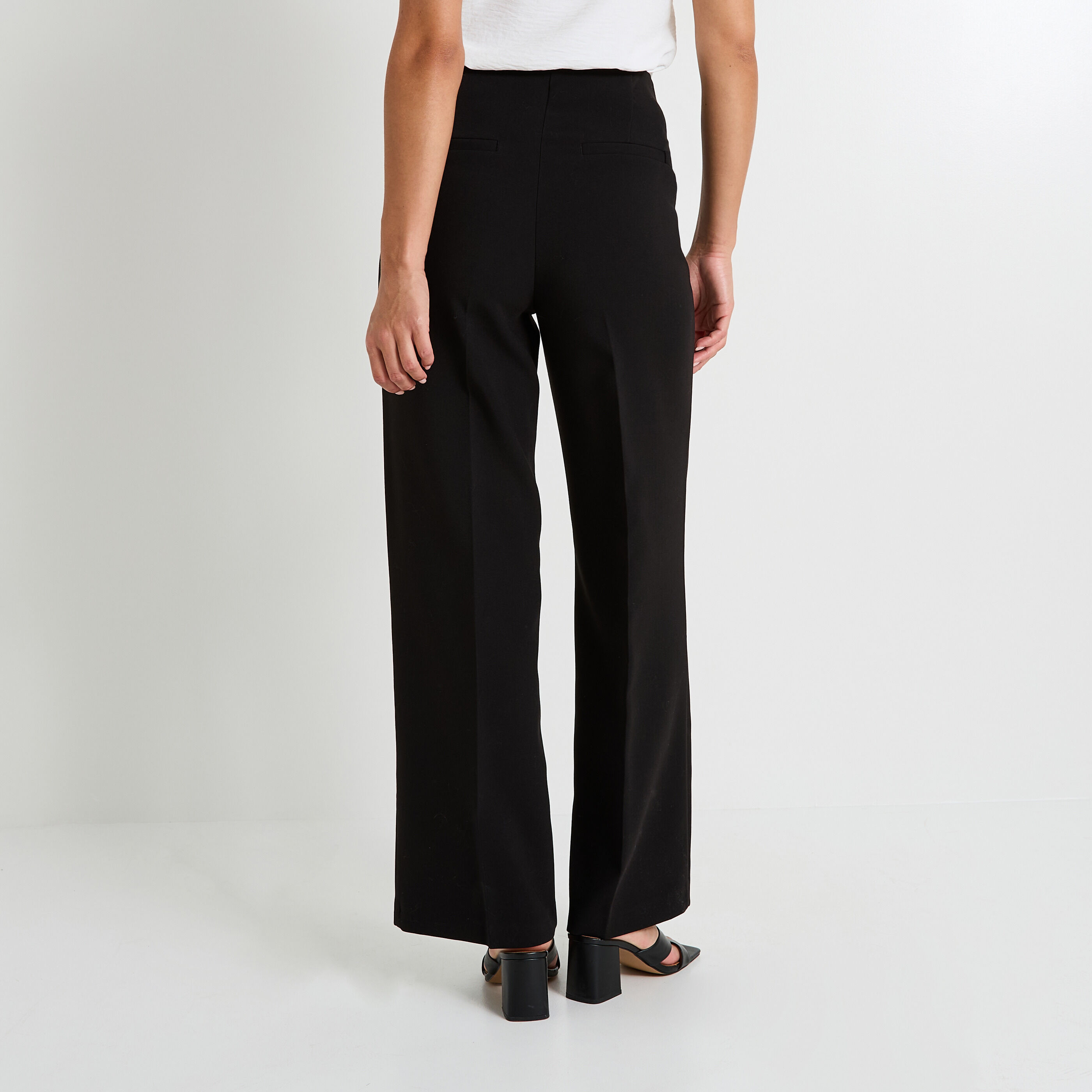 Pantalon large &agrave; pont femme