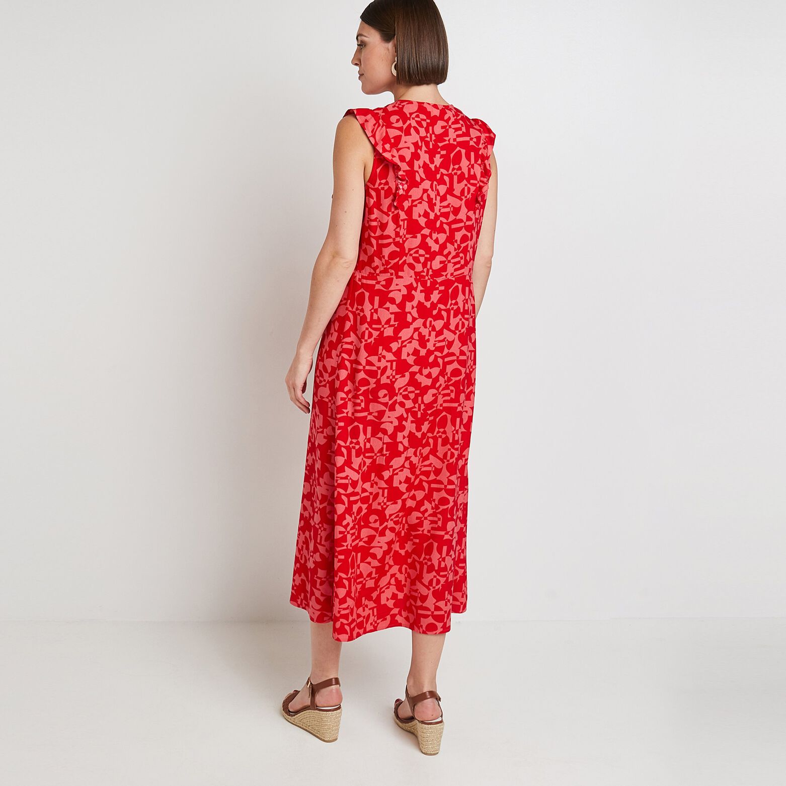 Robe longue imprimée femme