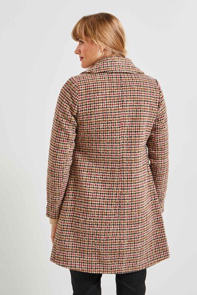 Manteau à carreaux femme