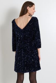 Robe velours paillettes femme