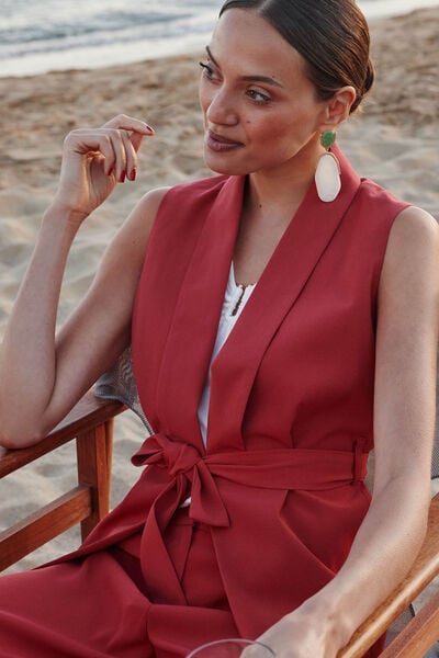 Veste tailleur sans manche femme