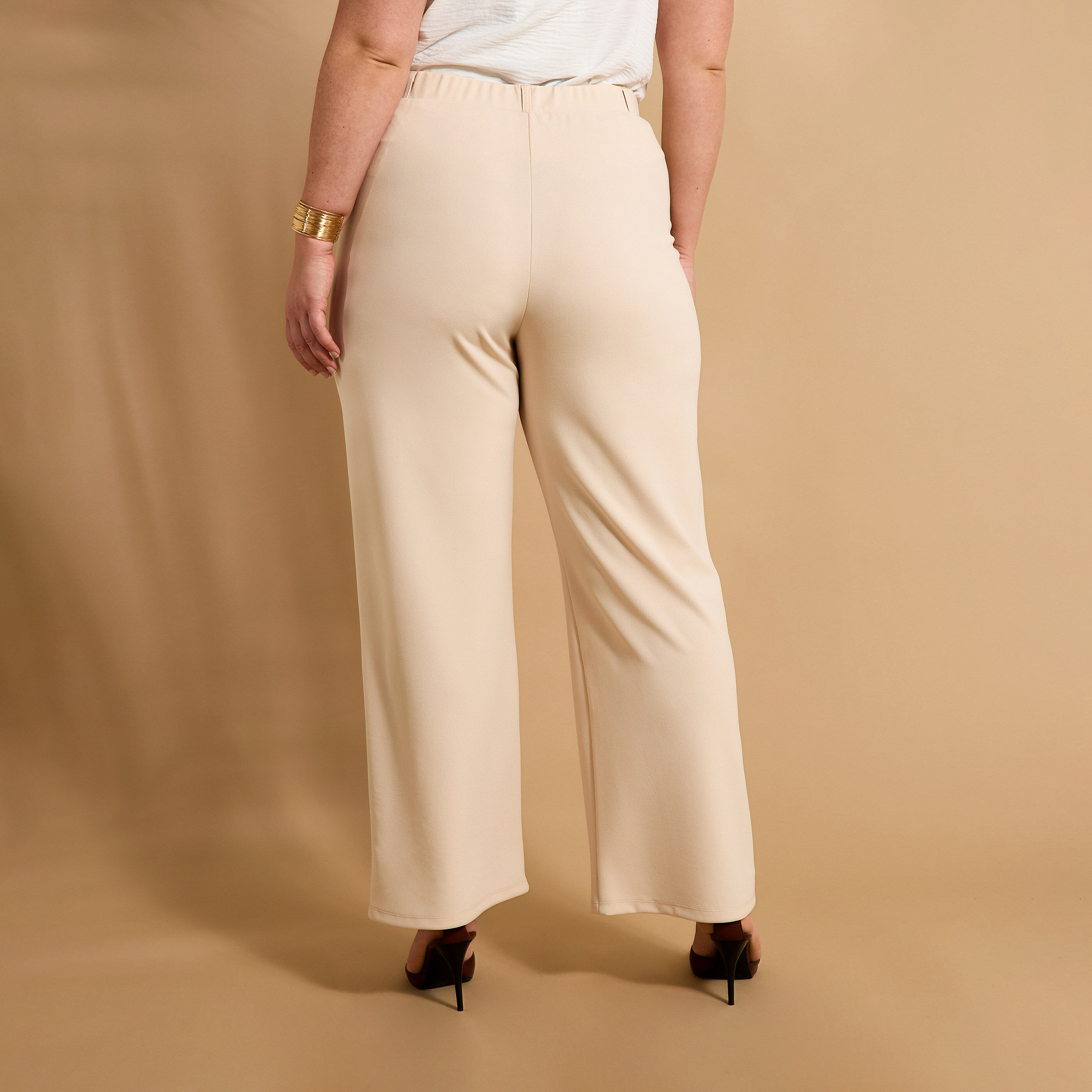 Pantalon large en maille femme