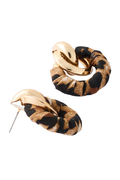 Boucles d'oreilles imprimé léopard