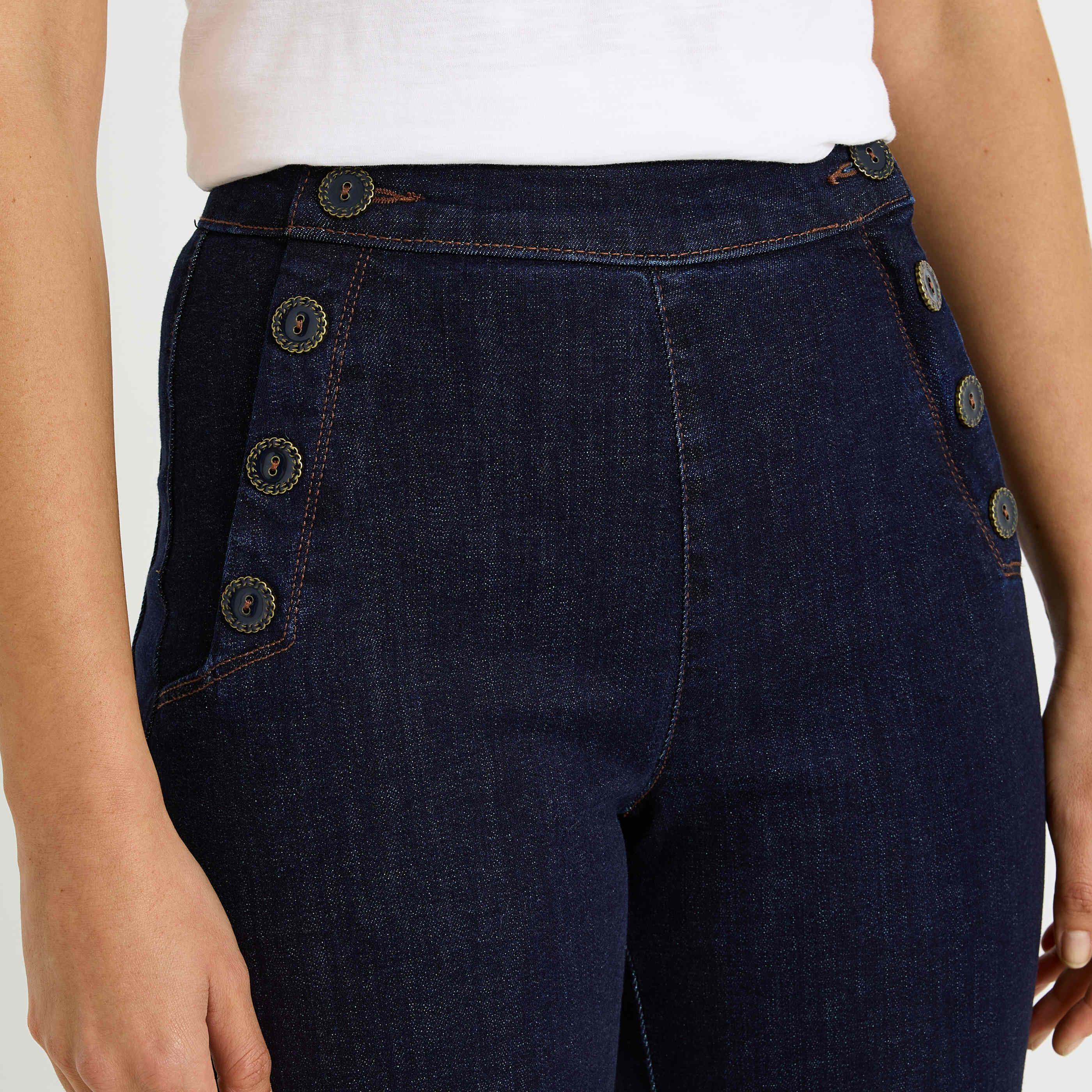 Jean flare POMPON F02 femme