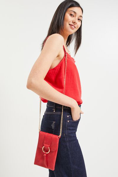 Pochette téléphone à rabat femme