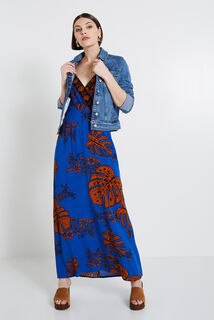 Robe longue imprimée femme