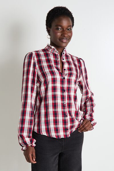 Chemisier col montant femme
