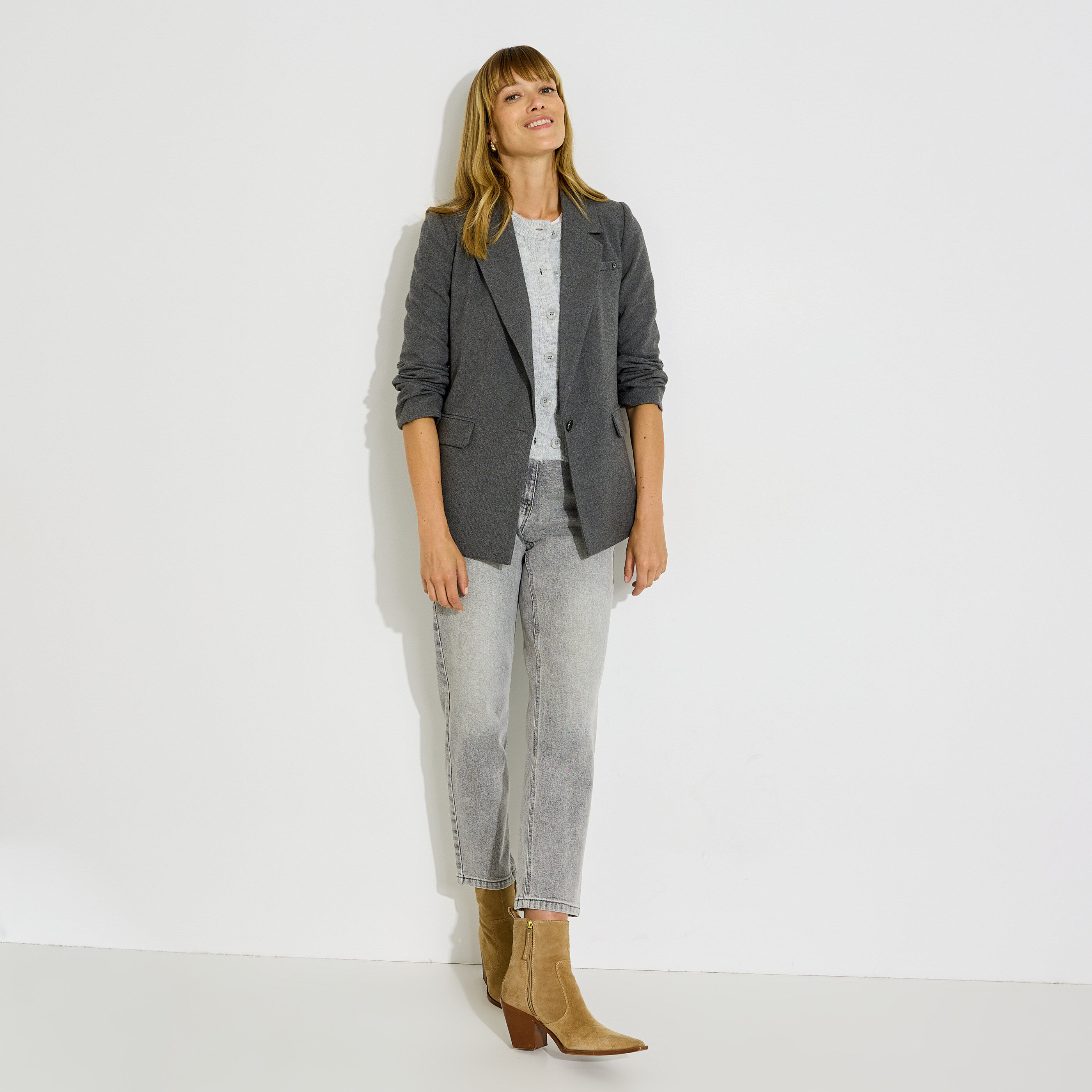 Veste blazer col tailleur femme