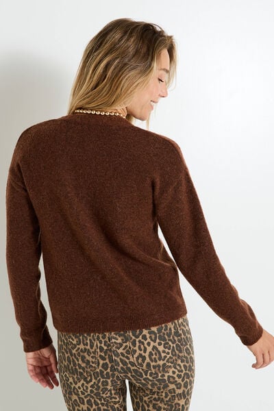 Gilet boutonné col V femme