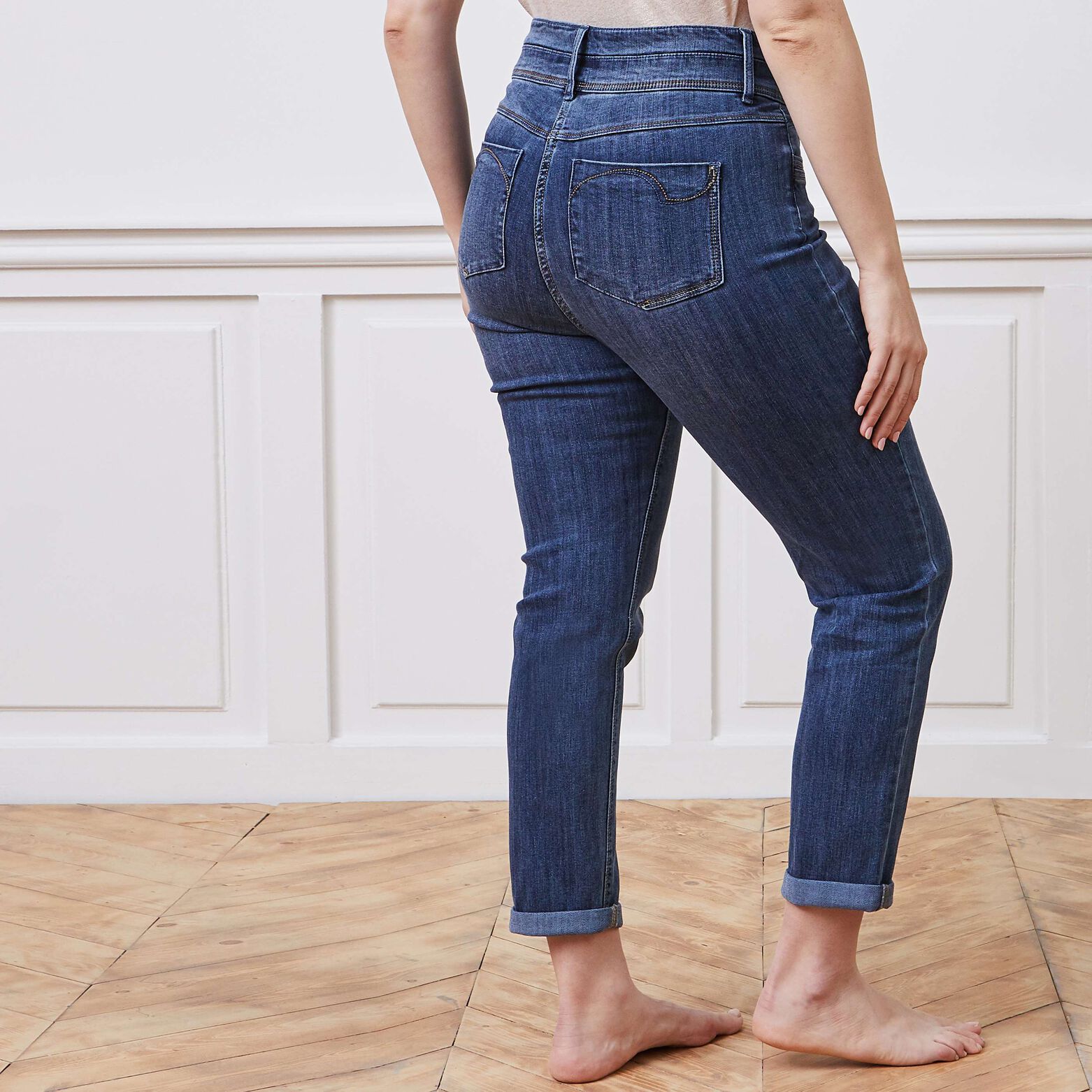 Jean raccourci taille haute HANOI femme