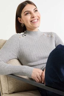 Pull col montant femme