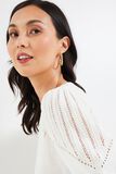 Pull en maille ajourée manches courtes