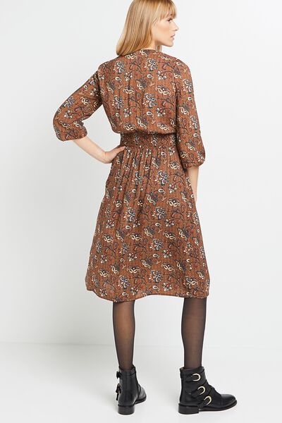 Robe mi longue imprimée femme