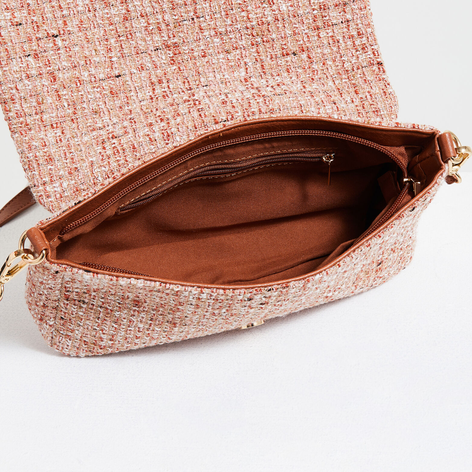 Sac rectangulaire tweed femme