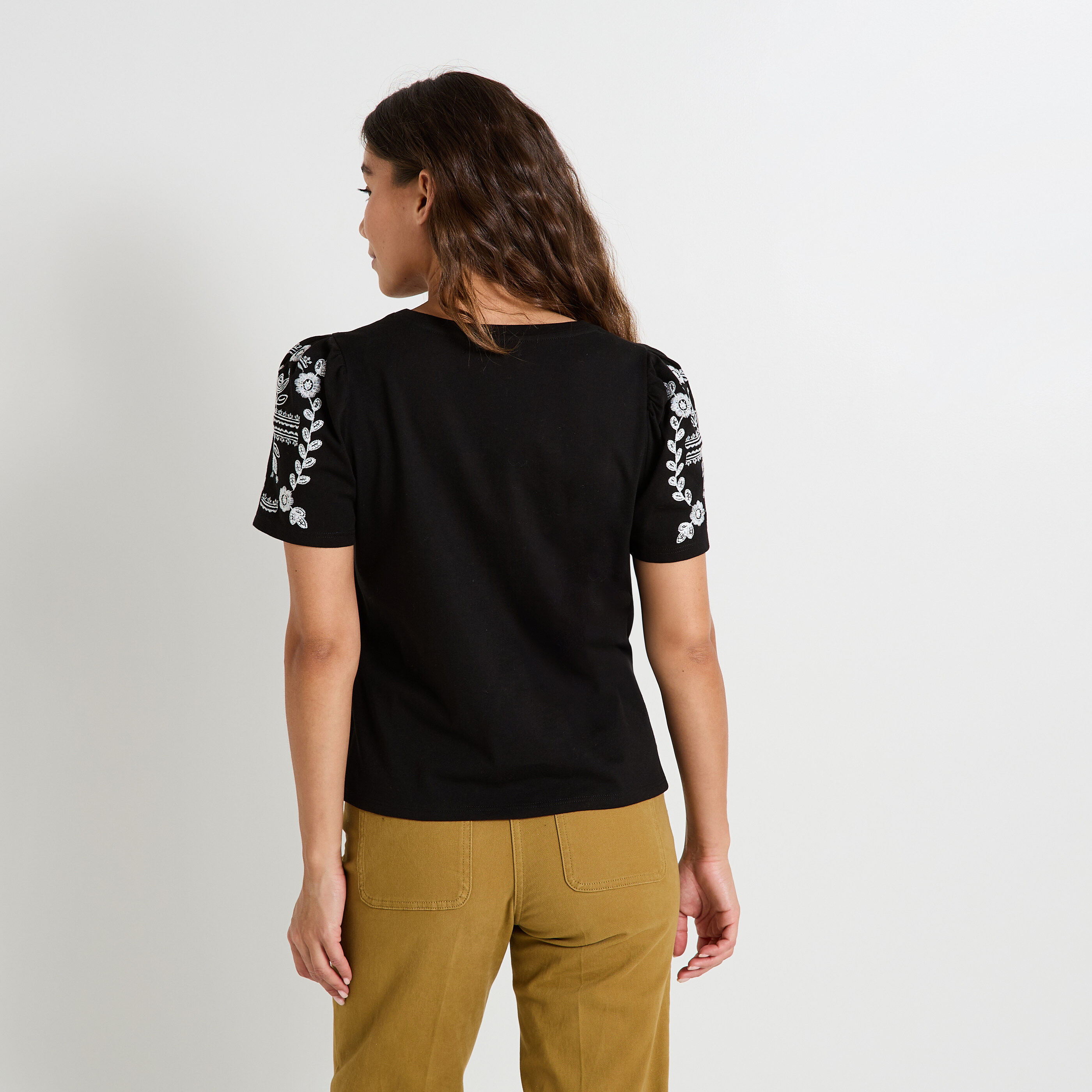 T-shirt col V femme
