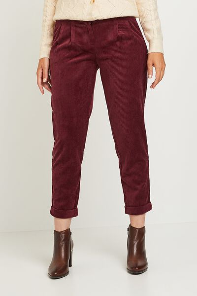 Pantalon velours femme