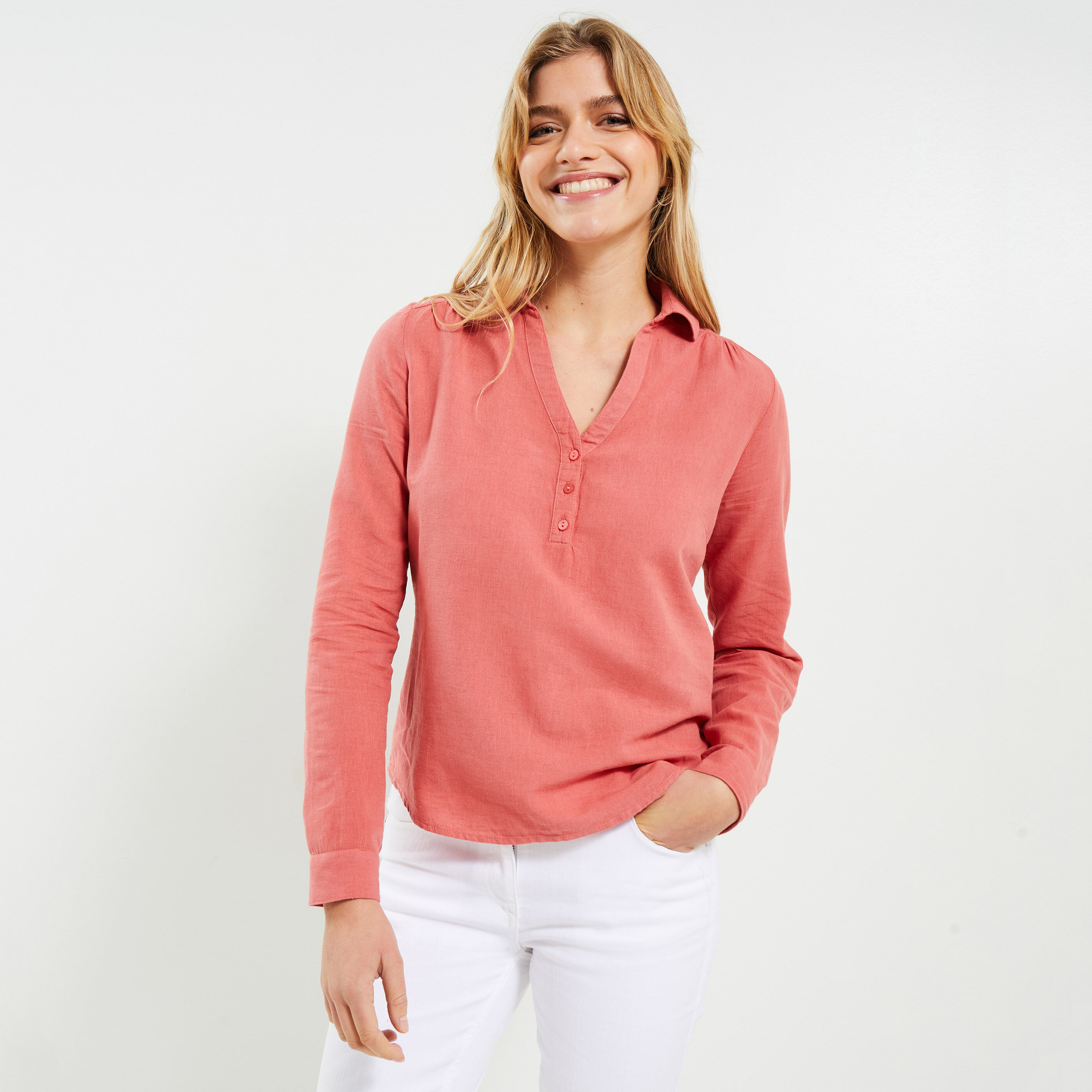 Blouse en coton et lin femme Graindemalice