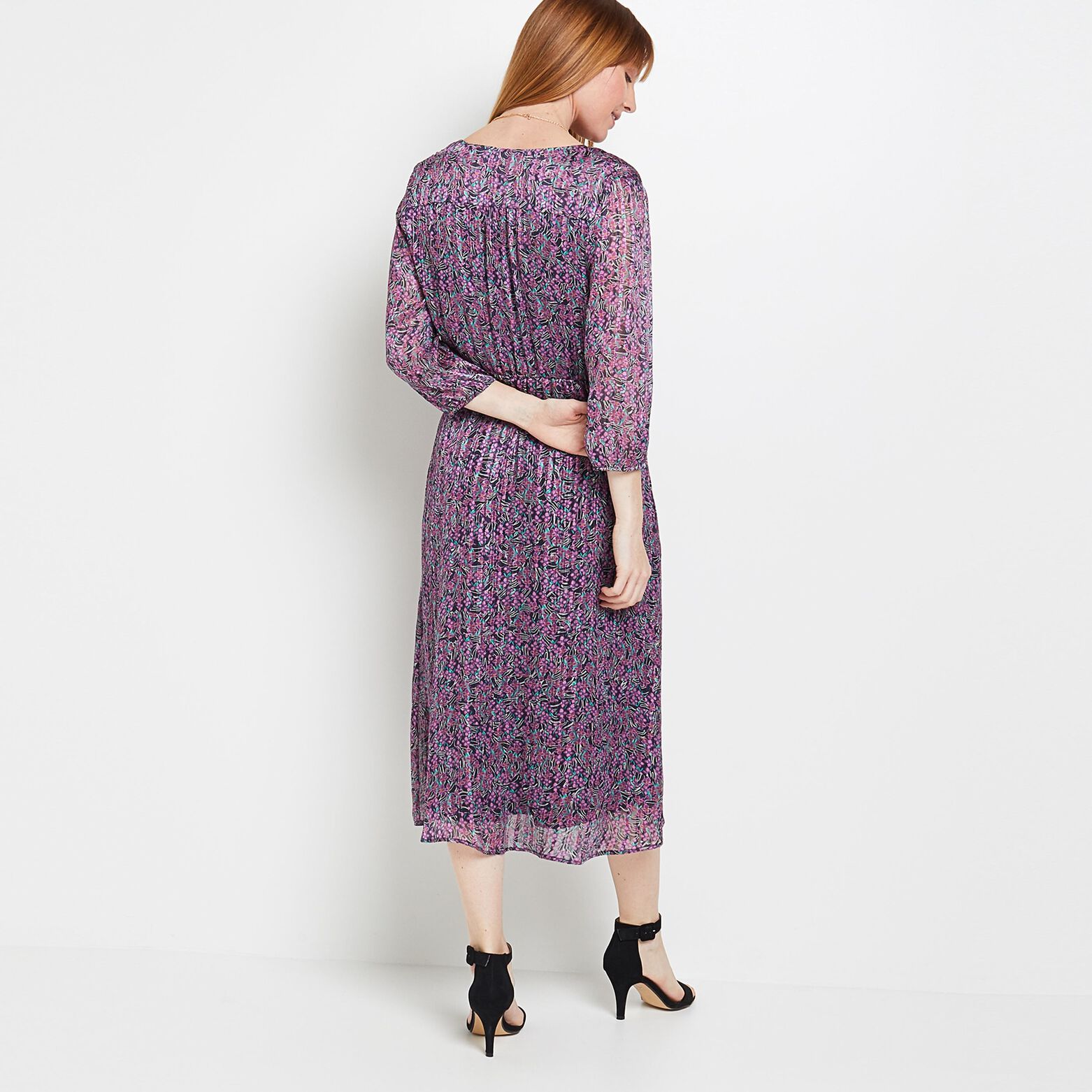 Robe longue imprimée femme