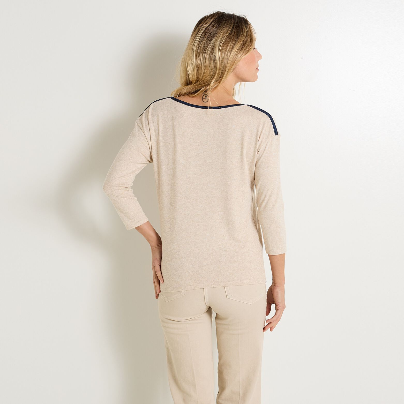 T-shirt col bateau femme