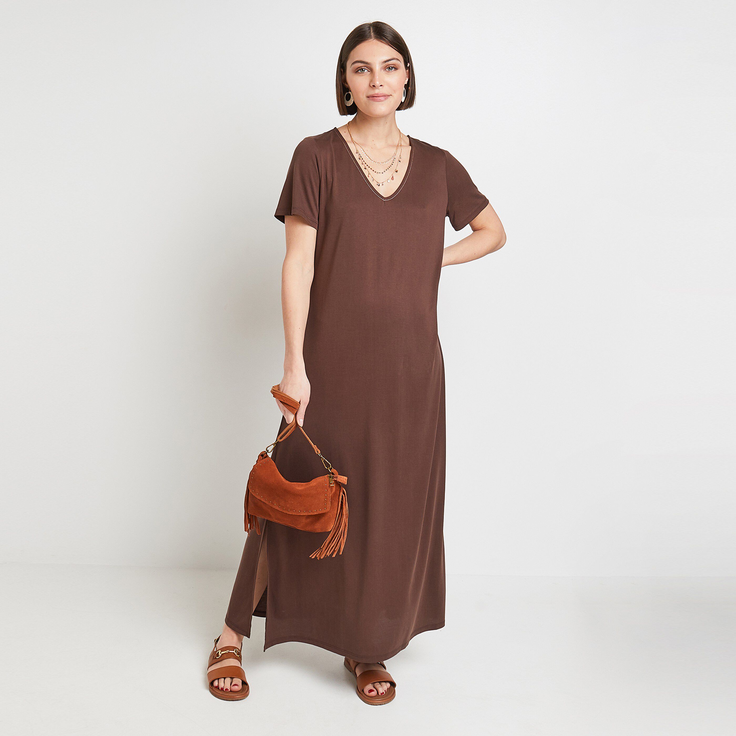 Robe tshirt longue femme best sale