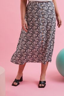Jupe mi-longue boutonnée femme