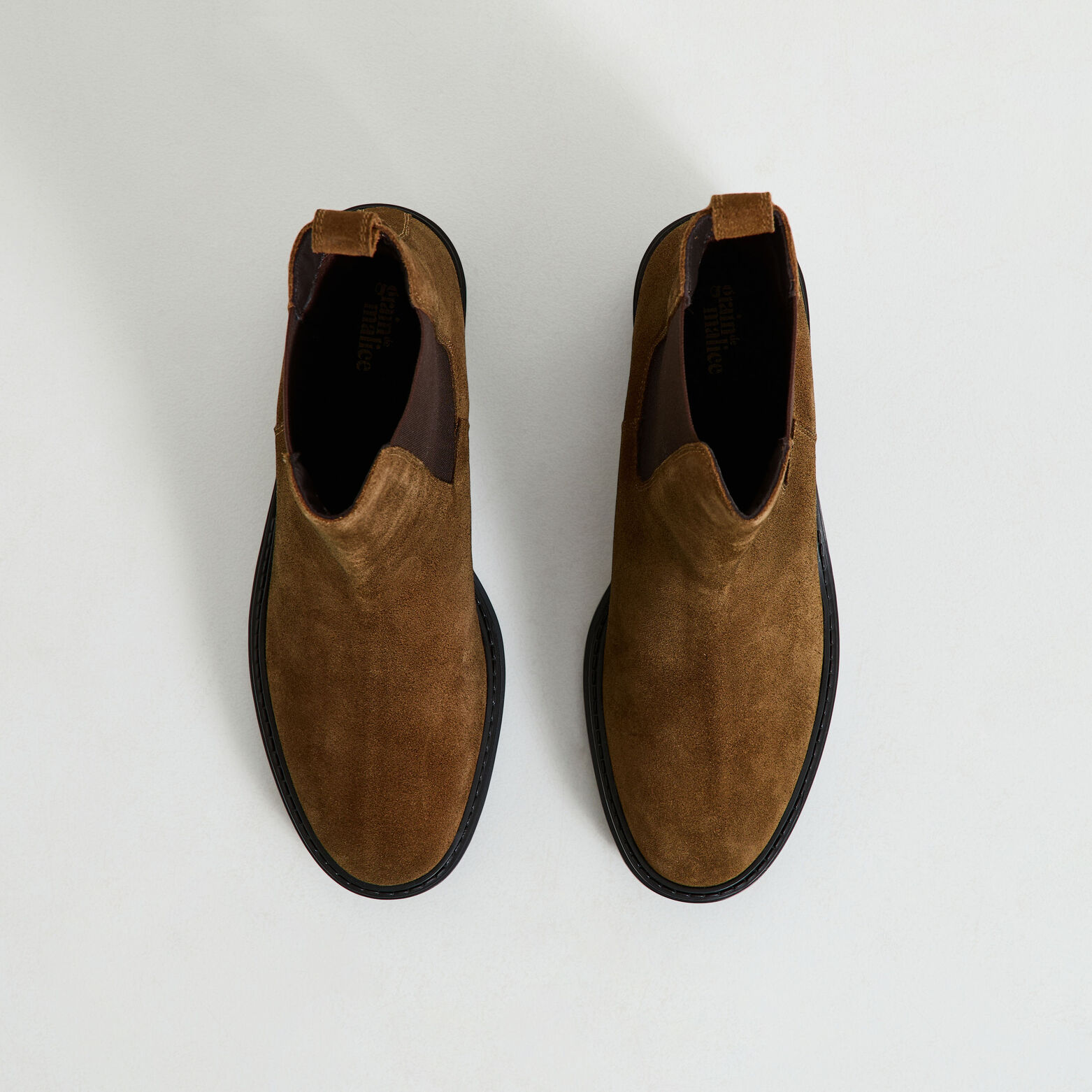 Bottines en croûte de cuir femme