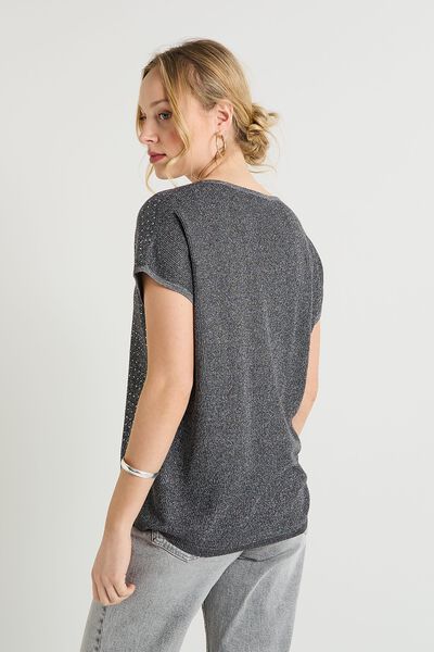 Pull col V femme